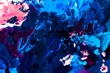 Soyut akrilik boya darbeleri, sanat fırçası düz arkaplan