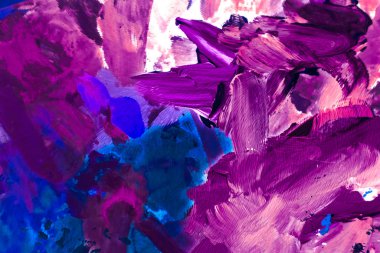 Soyut akrilik boya darbeleri, sanat fırçası düz arkaplan