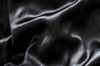 Lüks siyah yumuşak ipek yatık arka plan doku, tatil glamo