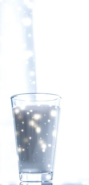Magic holiday drink, pouring organic lactose free milk into glas — Stock Photo, Image