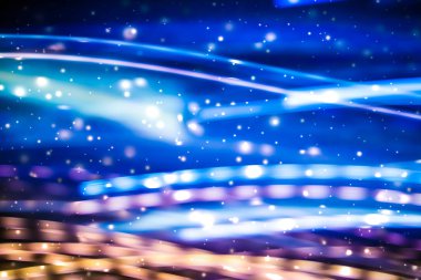 Kış tatili soyut arka plan, parlayan kar ve sihirli kıvılcım