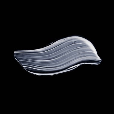 Gümüş boya fırça sıyrık doku siyah arka plan üzerinde izole, 