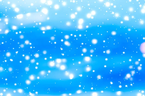 Zimowy urlop abstrakcyjny tło, świecący śnieg i magia iskra — Zdjęcie stockowe