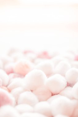 Sabah rutini için organik pamuk topları, spa cosmeti