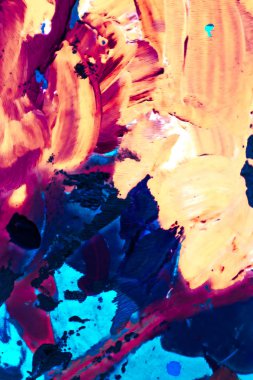 Soyut akrilik boya darbeleri, sanat fırçası düz arkaplan