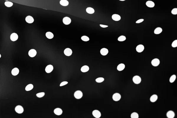 Vintage polka dot textura de fundo têxtil, pontos brancos em blac — Fotografia de Stock