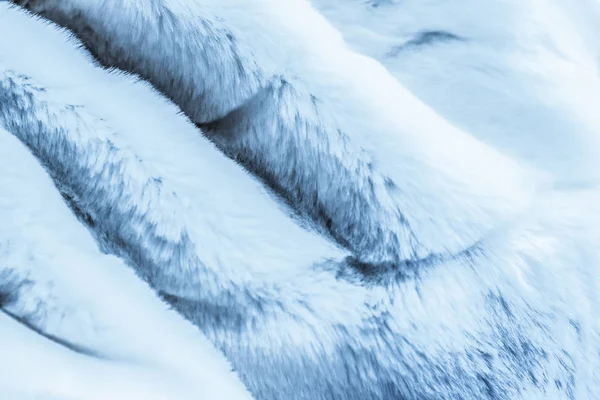 Lusso blu pelliccia texture sfondo, tessuto artificiale detai — Foto Stock