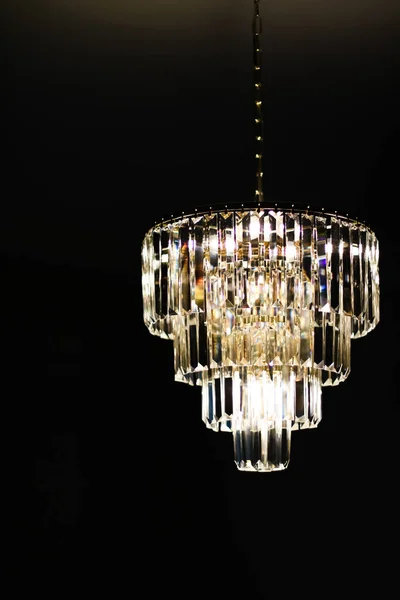 Luxury chandelier with crystal glass, interior design and home d