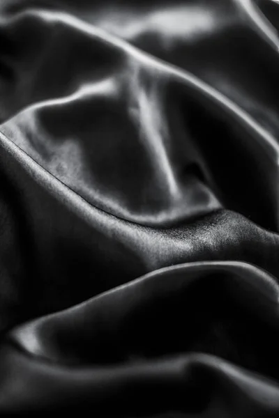 Πολυτέλεια μαύρο μαλακό μετάξι flatlay υφή φόντο, διακοπές glamo — Φωτογραφία Αρχείου