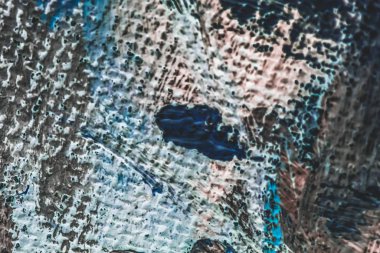 Çadır bezi zemininde soyut fırça darbeleri, yağlı boya.