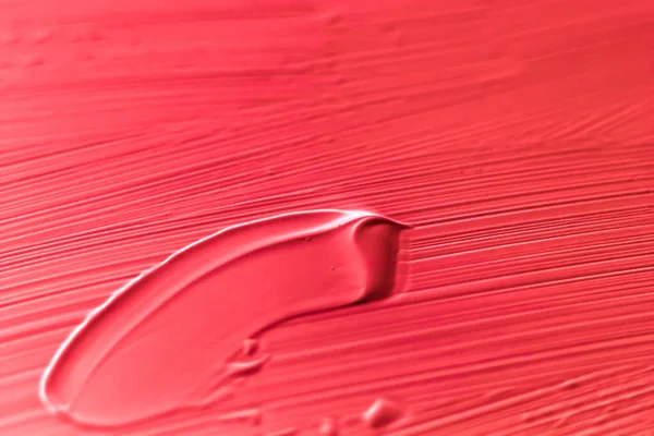 Косметика абстрактний текстурний фон, червона акрилова пензлик s — стокове фото