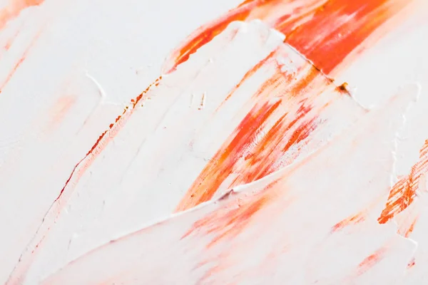 Artístico abstrato textura fundo, laranja acrílico pintura escova — Fotografia de Stock