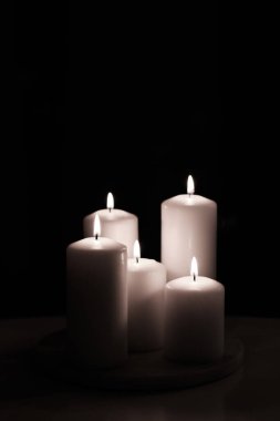 Aromatik beyaz yasemin mumları gece, Noel, Yeni Yıl