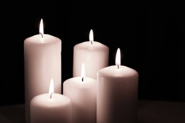 Aromatik beyaz yasemin mumları gece, Noel, Yeni Yıl