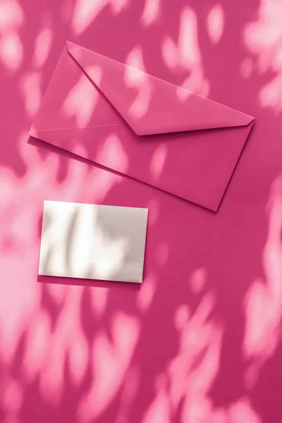 Identità di marca di bellezza come progettazione di mockup flatlay, biglietto da visita un — Foto Stock