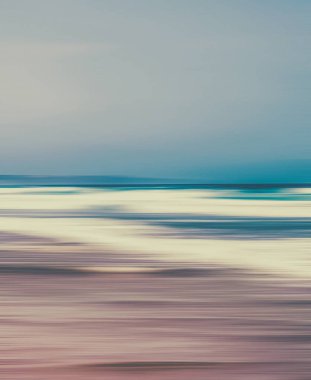 Soyut klasik kıyı arkaplanı, uzun pozlama görünümü