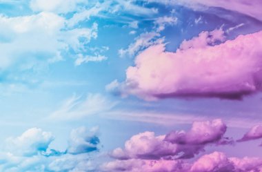 Soyut sanat olarak Rüya gibi gerçeküstü gökyüzü, fantezi pastel renkler backg