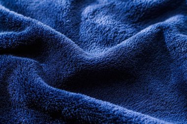Dokular, soyut ve arkaplan konsepti - kaliteli mavi kumaş dokusu, dekoratif tekstil arka planı