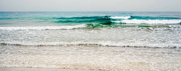 Красивое Море Океан Горизонт Вид Побережье Тропического Песчаного Пляжа Летние — стоковое фото