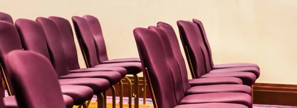 Empty chairs in a hotel conference room, business and interior design — Stock Photo, Image