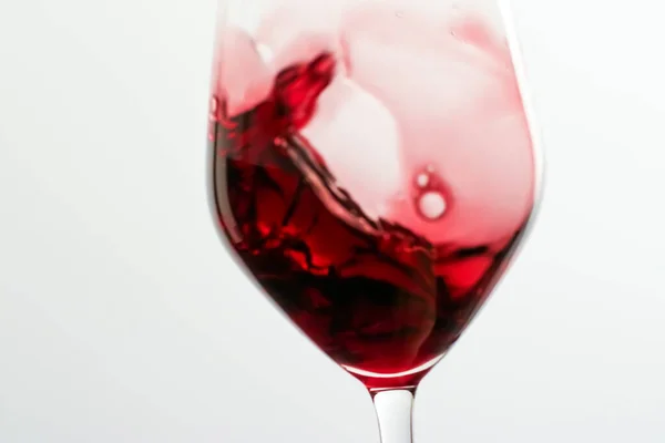 Glass of red wine at tasting event, quality control and alcoholic drinks — Stock Photo, Image