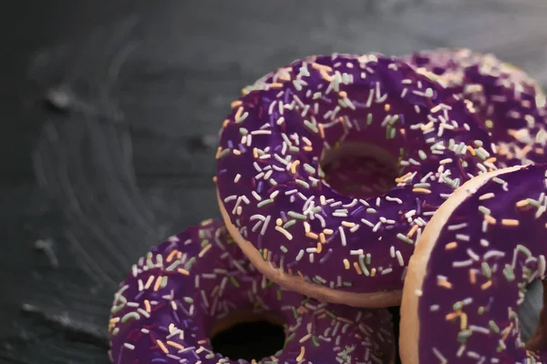 Frosted donuts, sweet food and pastry — Stock Photo, Image