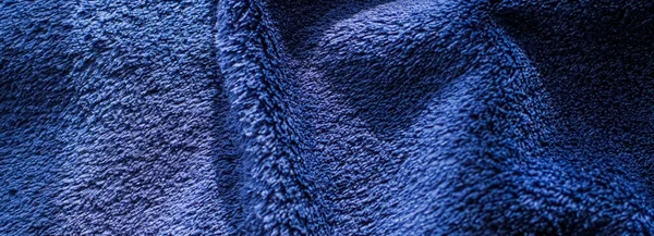 Premium blue fabric texture, decorative textile as background for interior design