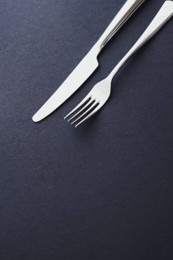 Çatal ve bıçak, masa dekorasyonu için gümüş çatal bıçak takımı, minimal tasarım ve diyet