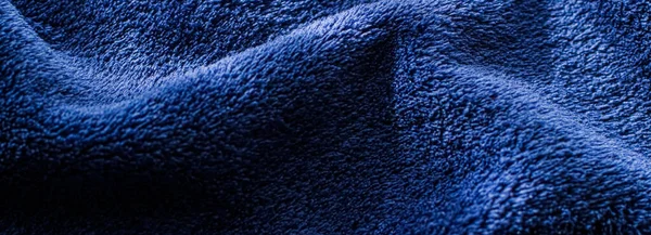 Premium blue fabric texture, decorative textile as background for interior design