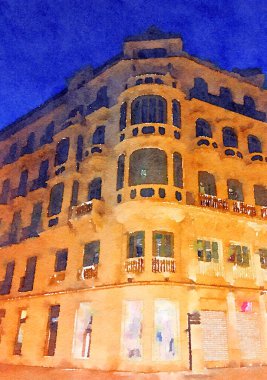 Suluboya Sanat Yazısı, Avrupa 'da Seyahat Sahnesi