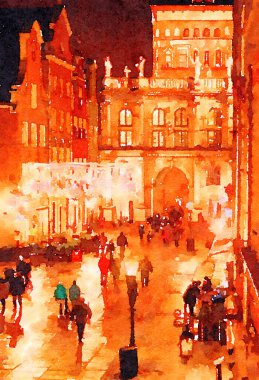 Suluboya Sanat Yazısı, Avrupa 'da Seyahat Sahnesi