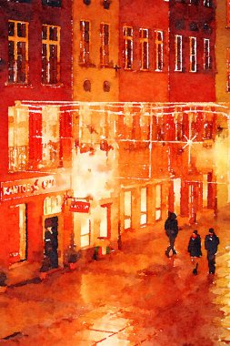 Suluboya Sanat Yazısı, Avrupa 'da Seyahat Sahnesi