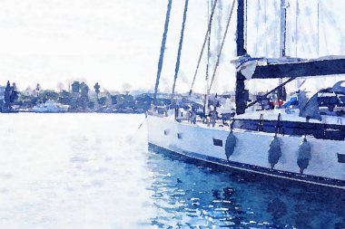 Suluboya Sanat Yazı, Yazın Denizde Yatlar