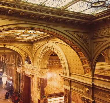 Brüksel, Belçika 'daki beş yıldızlı Metropole Oteli' nin lüks iç tasarımı