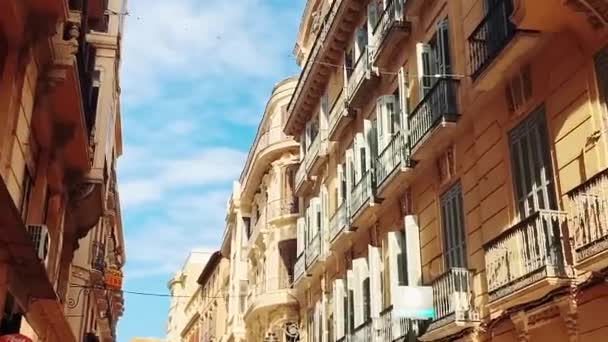 Ruas de Málaga, cidade na região da Andaluzia, na Espanha — Vídeo de Stock