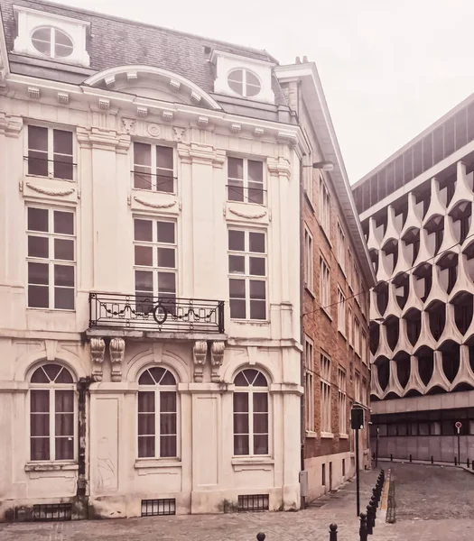 Strade di Bruxelles, capitale del Belgio, architettura europea ed edifici storici — Foto Stock