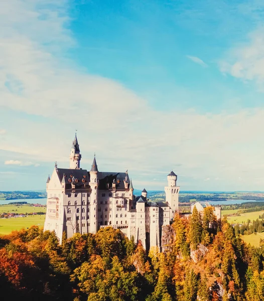 Castillo de Neuschwanstein en la región de Baviera de Alemania — Foto de Stock