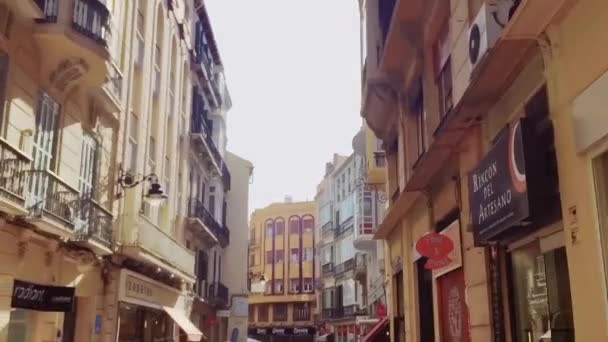 Ulice Malagi, miasto w regionie Andaluzji w Hiszpanii — Wideo stockowe