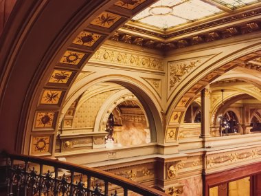 Brüksel, Belçika 'daki beş yıldızlı Metropole Oteli' nin lüks iç tasarımı