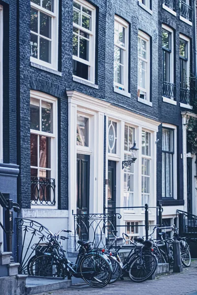 Hollanda 'daki Amsterdam şehir merkezindeki ana şehir caddesi. — Stok fotoğraf