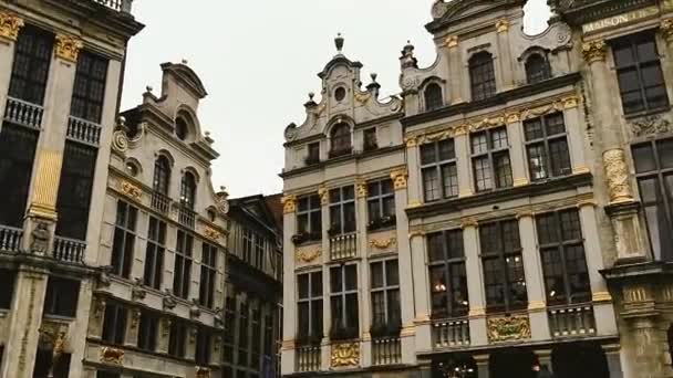 Uitzicht op Brussel, de hoofdstad van België, architectuur en historische gebouwen, reizen en sightseeing — Stockvideo