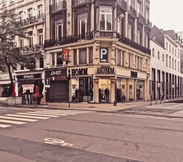 Δρόμοι των Βρυξελλών, πρωτεύουσα του Βελγίου, ευρωπαϊκή αρχιτεκτονική και ιστορικά κτίρια — Φωτογραφία Αρχείου