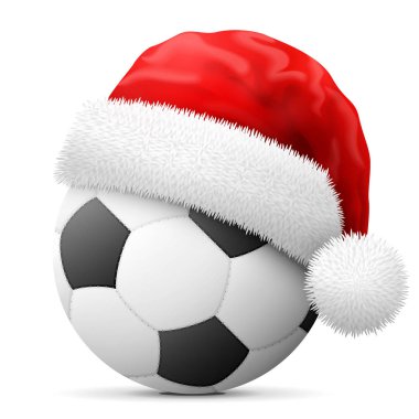 Kırmızı Santa Claus şapka futbol topu