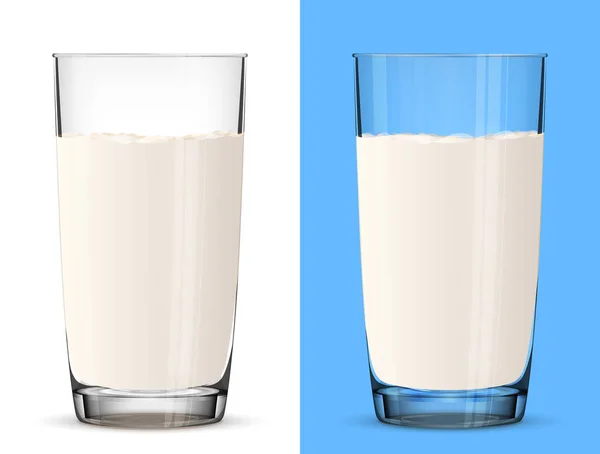 Glass of milk isolated on white background — Stock Vector