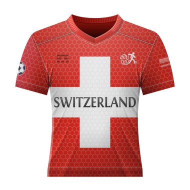 Futbol gömlek İsviçre bayrağının renkleri