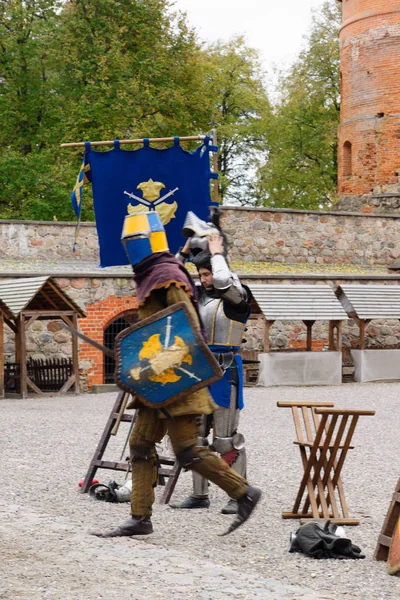 Hrad Trakai v jezeře — Stock fotografie