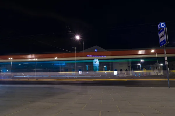 Vilnius city på natten. — Stockfoto