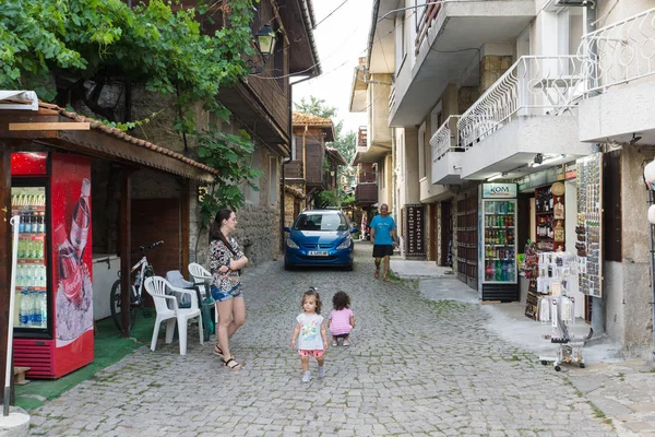 Nessebar eski kasaba sokaklarında — Stok fotoğraf