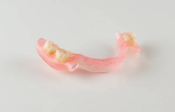 Modern nylon removable dentures — Stock Photo, Image