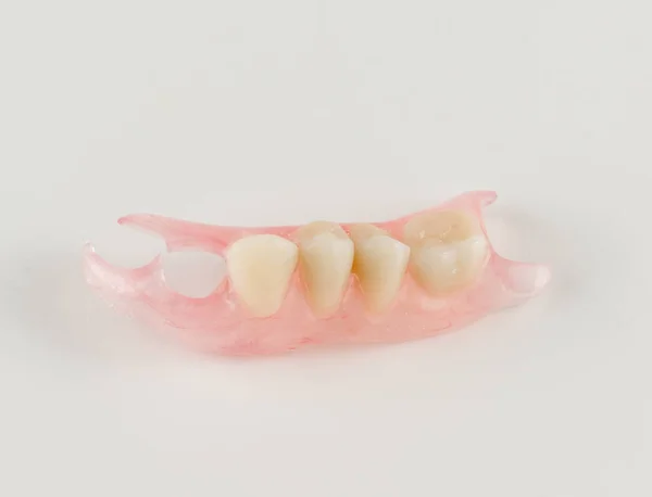 Modern nylon removable dentures — Stock Photo, Image